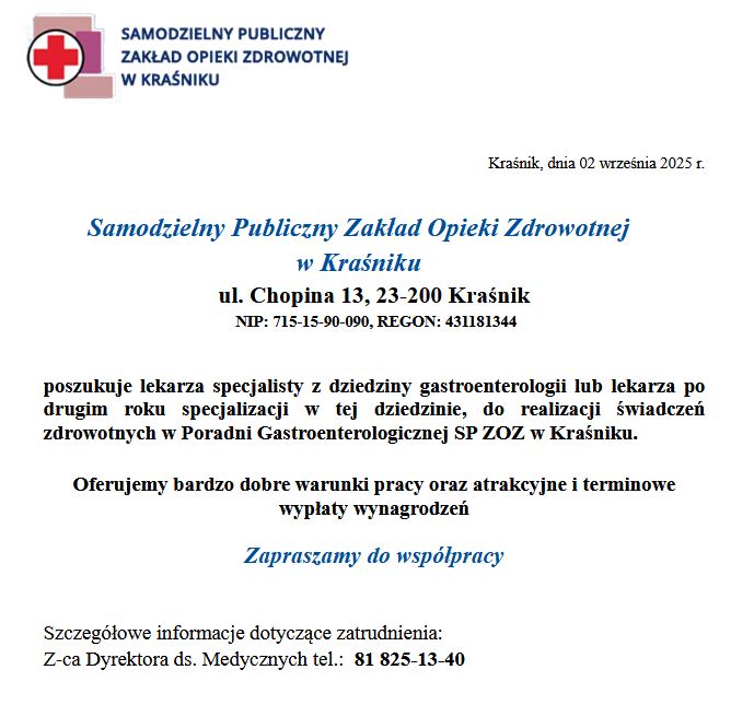 Ogłoszenie 02.09.2025 r.